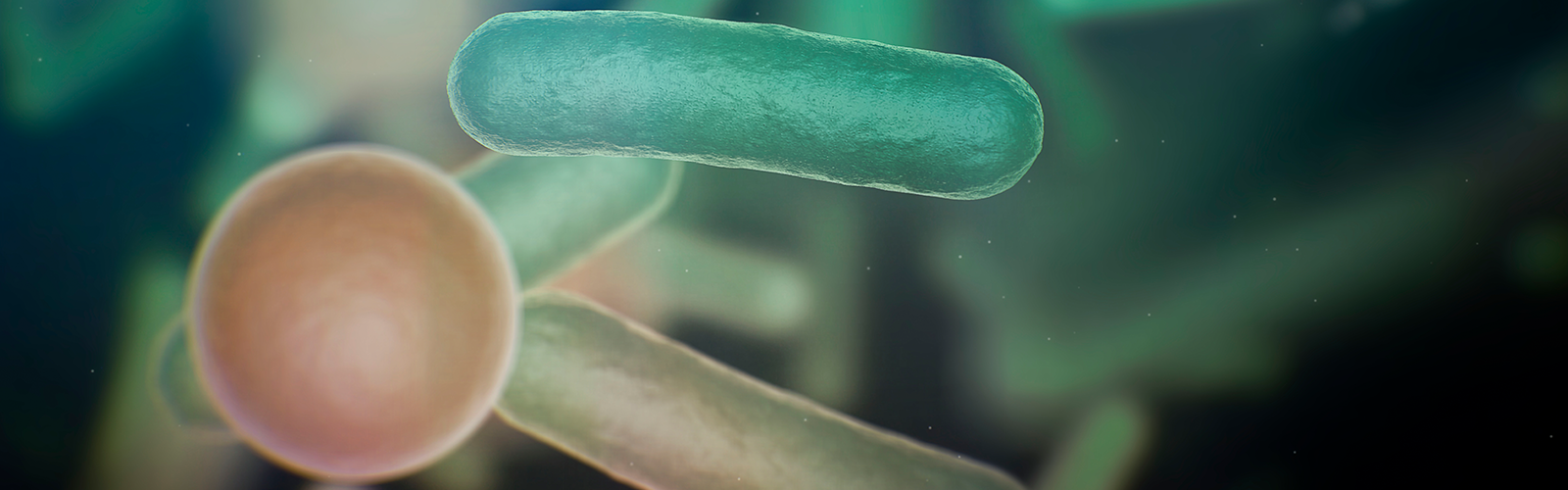 En illustrasjon som viser flytende mikrofibre mot en mørk bakgrunn En illustrasjon som viser flytende mikrofibre mot en mørk bakgrunn